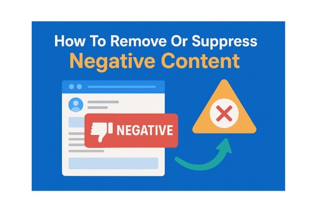 How To Remove Or Suppress Negative Content: 2025 Guide